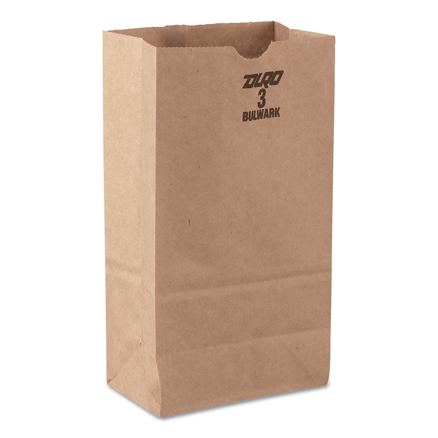 S & G Packaging Extra Heavy Duty Kraft Grocery Paper Bag, 8.56" x 4.75" x 2.94", Brown, 500/Pack