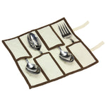 Household Essentials Flatware Storage Chest with Separate Serving Utensil Storage Pouch (546-1)