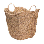 Household Essentials Tall Water Hyacinth Wicker Basket with Handles (ML-4002)