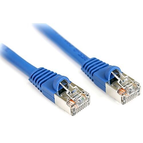 StarTech® 6 ft Cat5e Blue Snagless Shielded RJ45 F/UTP Cat 5e Patch Cable - 6ft Patch Cord