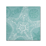 Trademark Fine Art WAP0097-C3535GG "Aqua Treasure I" by Daphne Brissonnet 35" x 35" Frameless Art