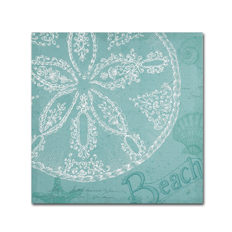Trademark Fine Art WAP0098-C3535GG "Aqua Treasure II" by Daphne Brissonnet 35" x 35" Frameless Art