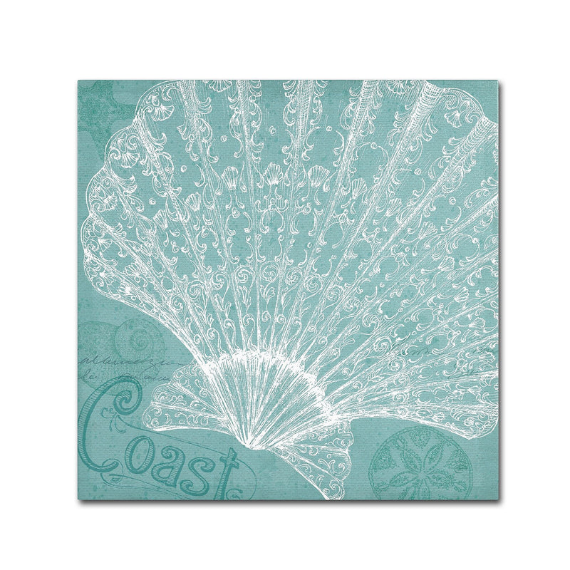 Trademark Fine Art WAP0099-C2424GG "Aqua Treasure III" by Daphne Brissonnet 24" x 24" Frameless Art