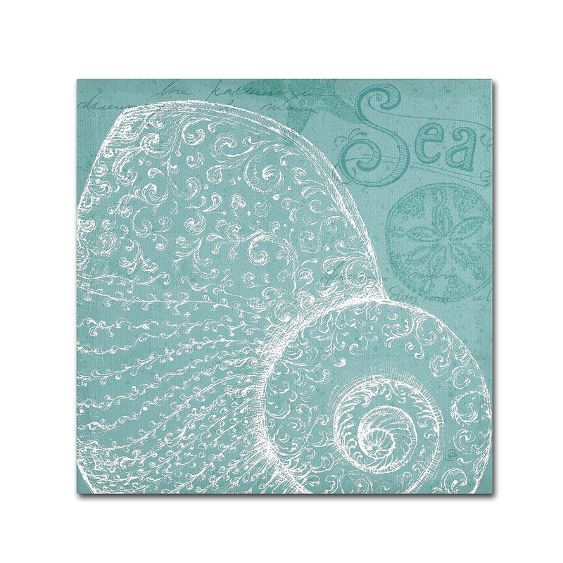 Trademark Fine Art WAP0100-C1414GG "Aqua Treasure IV" by Daphne Brissonnet 14" x 14" Frameless Art