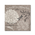 Trademark Fine Art WAP0101-C3535GG "French Linen Garden II" by Daphne Brissonnet 35" x 35" FRMLS Art