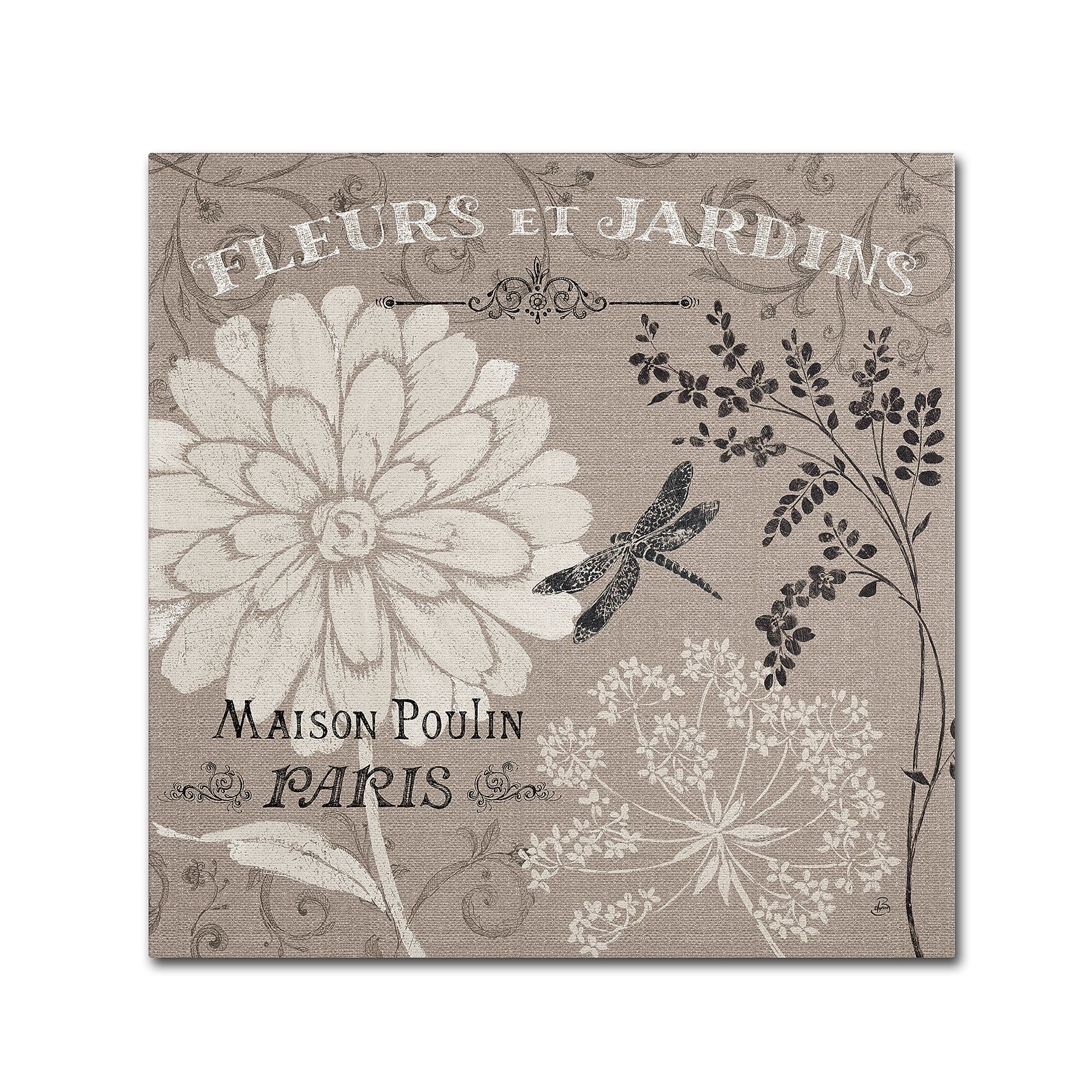 Trademark Fine Art WAP0101-C3535GG "French Linen Garden II" by Daphne Brissonnet 35" x 35" FRMLS Art
