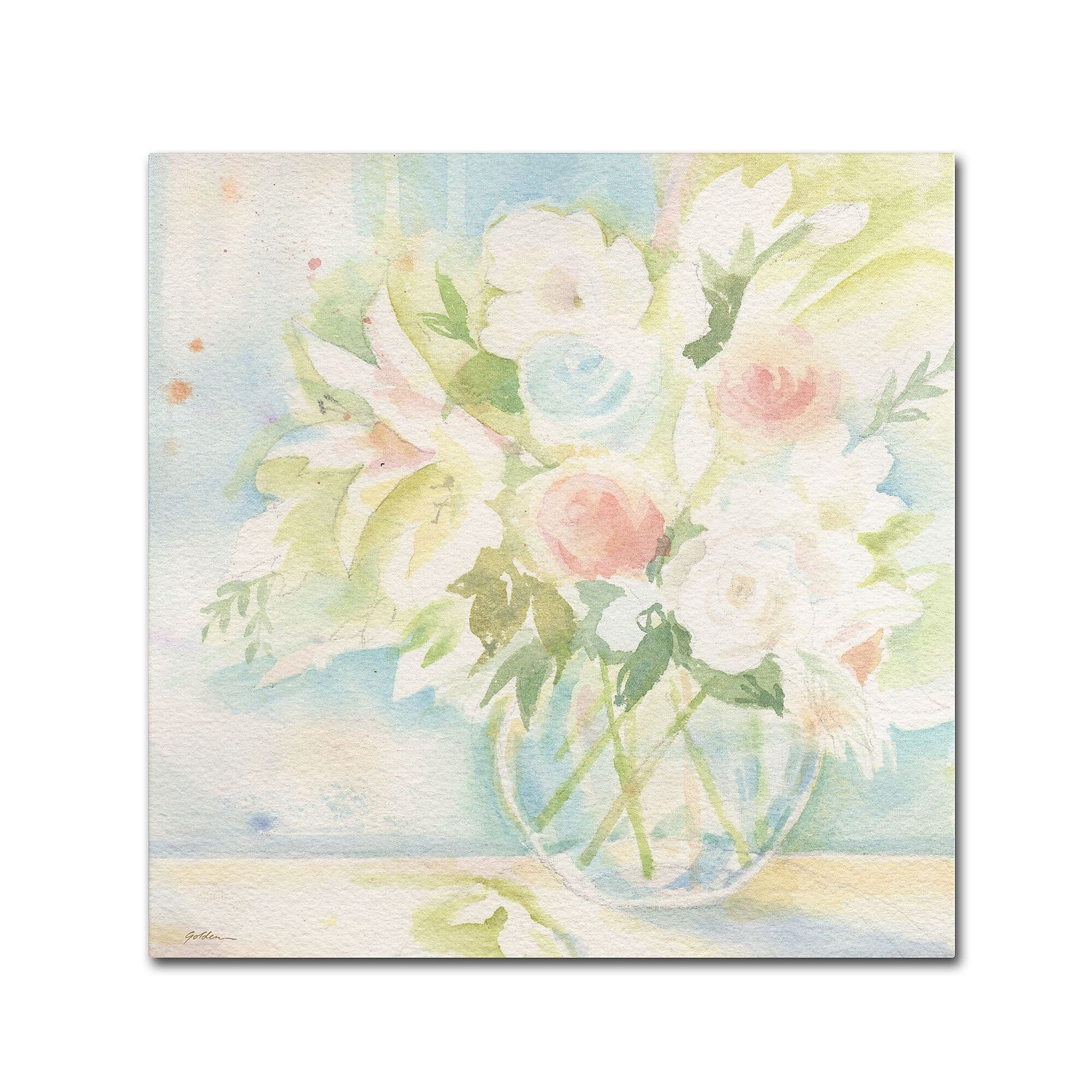 Trademark Fine Art SG5712-C1818GG "Early June Bouquet" by Sheila Golden 18" x 18" Frameless Art