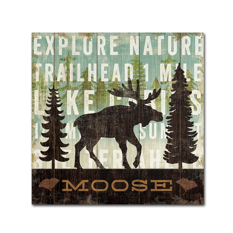 Trademark Fine Art WAP0119-C3535GG "Simple Living Moose" by Michael Mullan 35" x 35" Frameless Art