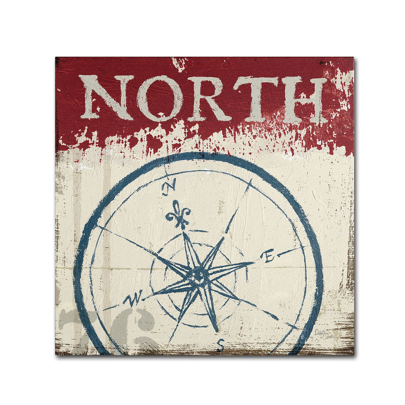 Trademark Fine Art WAP0136-C3535GG "Nautical I Red" by Wellington Studio 35" x 35" Frameless Art