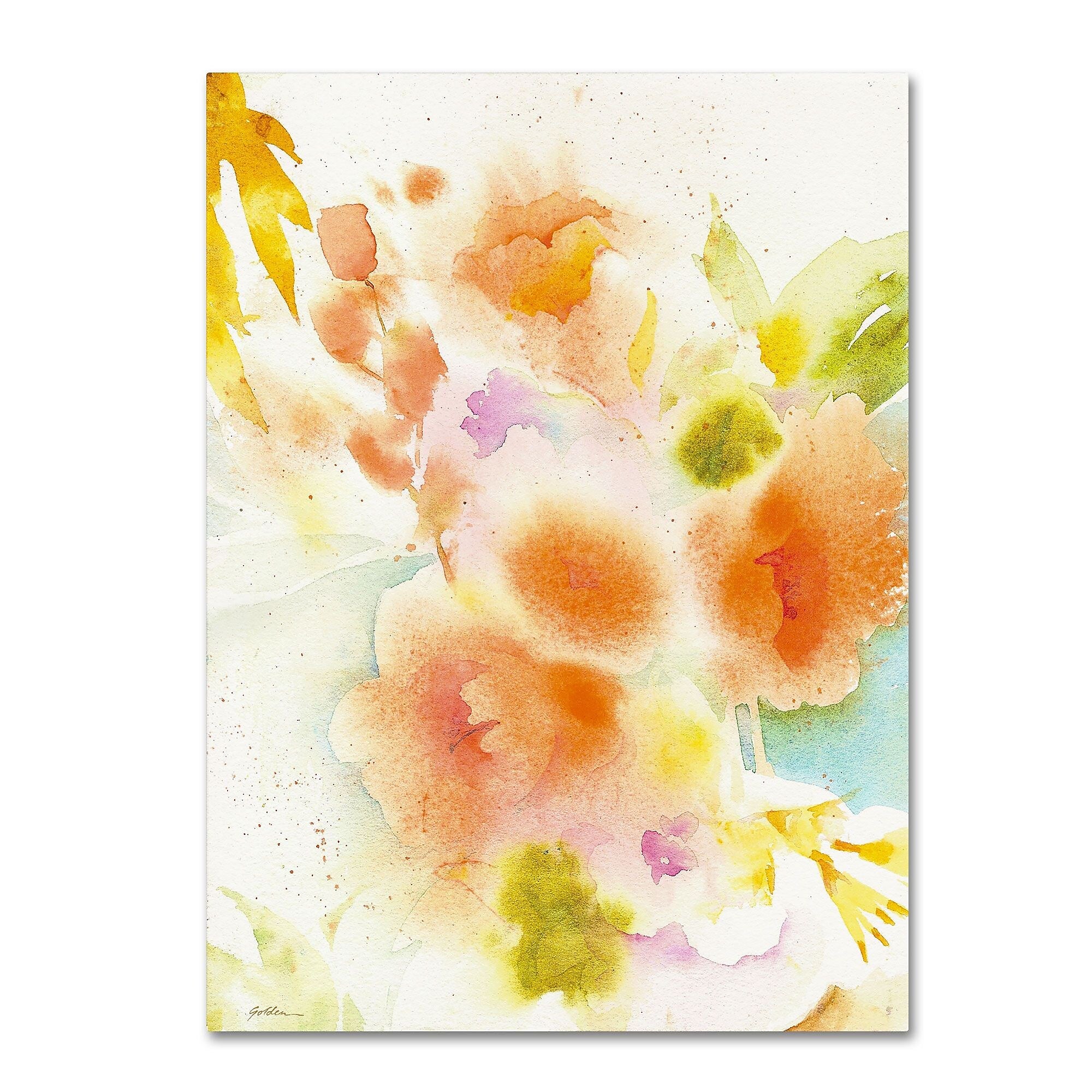 Trademark Fine Art SG5703-C2432GG "Orange Reflection" by Sheila Golden 32" x 24" Frameless Art