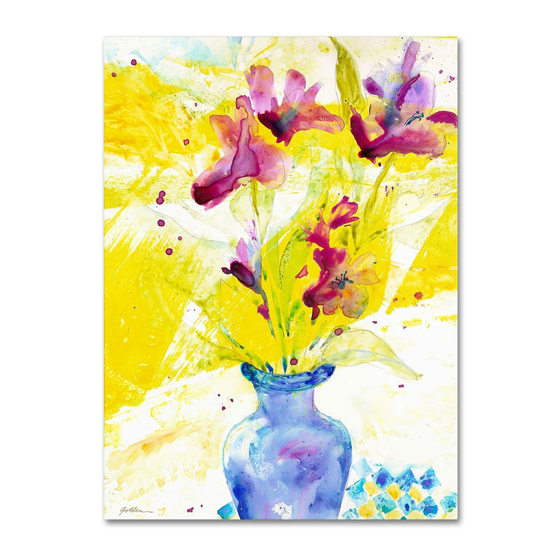 Trademark Fine Art SG5697-C1419GG "Purple Blooms in Sunlight" by Sheila Golden 19" x 14" FRMLS Art