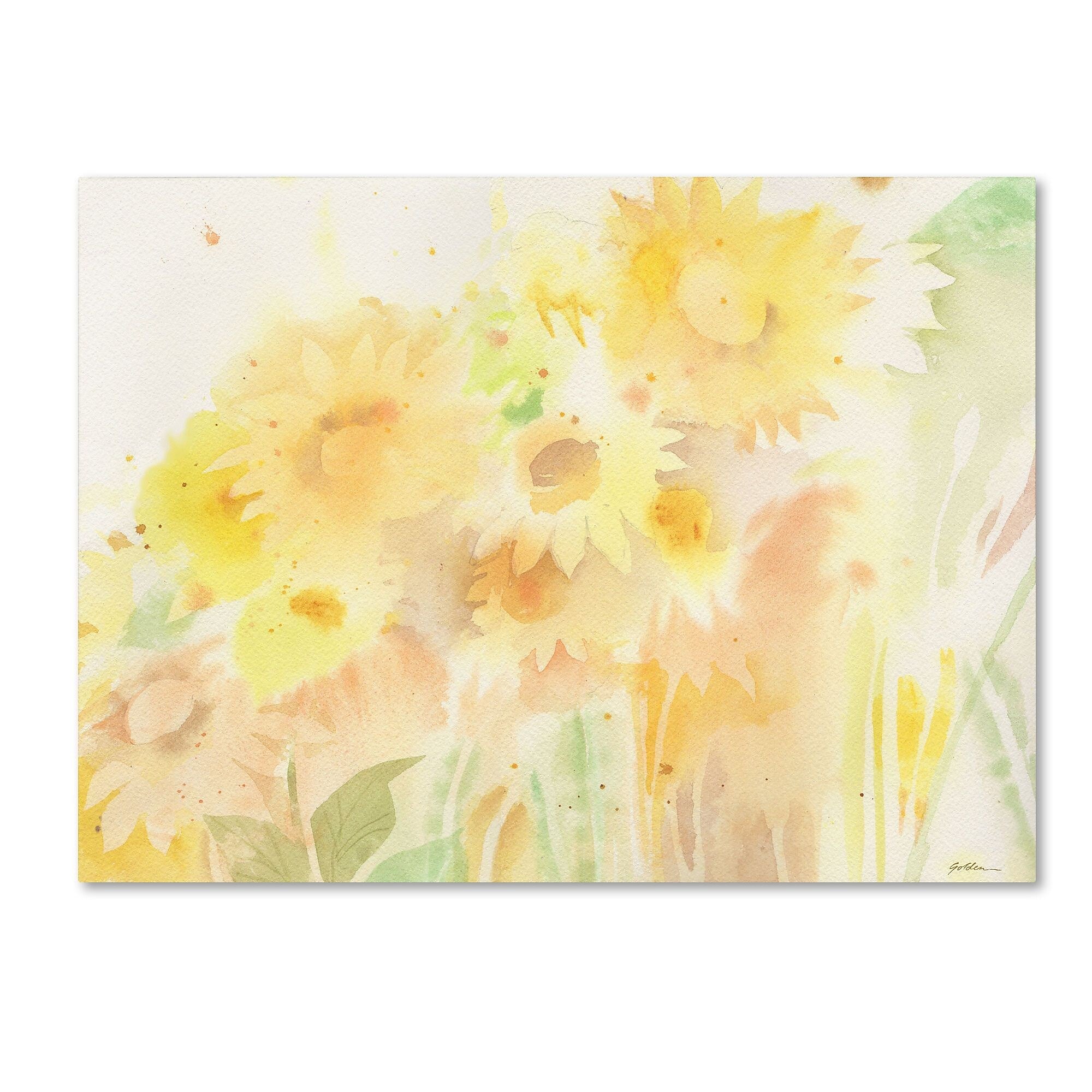 Trademark Fine Art SG5713-C2432GG "Amid Sunflowers" by Sheila Golden 24" x 32" Frameless Art