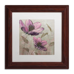 Trademark Fine Art WAP0106-W1111MF "Plum Floral II" by Emily Adams 11" x 11" Framed Art, WHT MTD