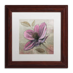 Trademark Fine Art WAP0107-W1111MF "Plum Floral III" by Emily Adams 11" x 11" Framed Art, WHT MTD