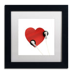 Trademark Fine Art Listen to Your Heart by Beata Czyzowska Young 11x11 FRM Art, WHT MTD