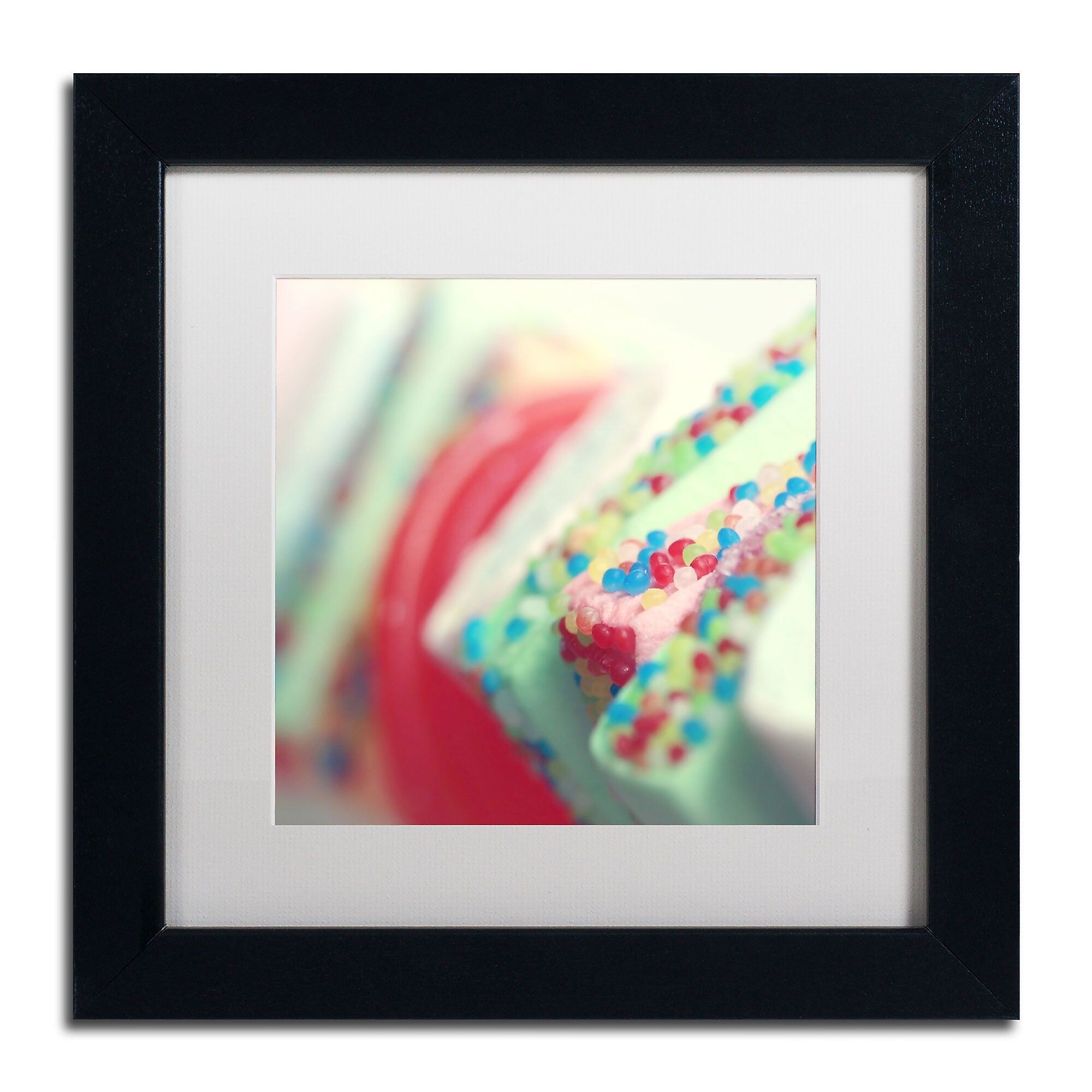Trademark Fine Art BC0140-B1111MF Party Flavours by Beata Czyzowska Young 11x11 FRM Art, WHT MTD