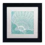 Trademark Fine Art WAP0099-B1111MF Aqua Treasure III by Daphne Brissonnet 11x11 FRM Art, WHT MTD