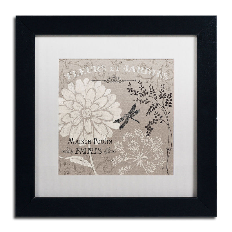 Trademark Fine Art French Linen Garden II by Daphne Brissonnet 11x11 FRM Art, WHT MTD (WAP0101-B1111MF)