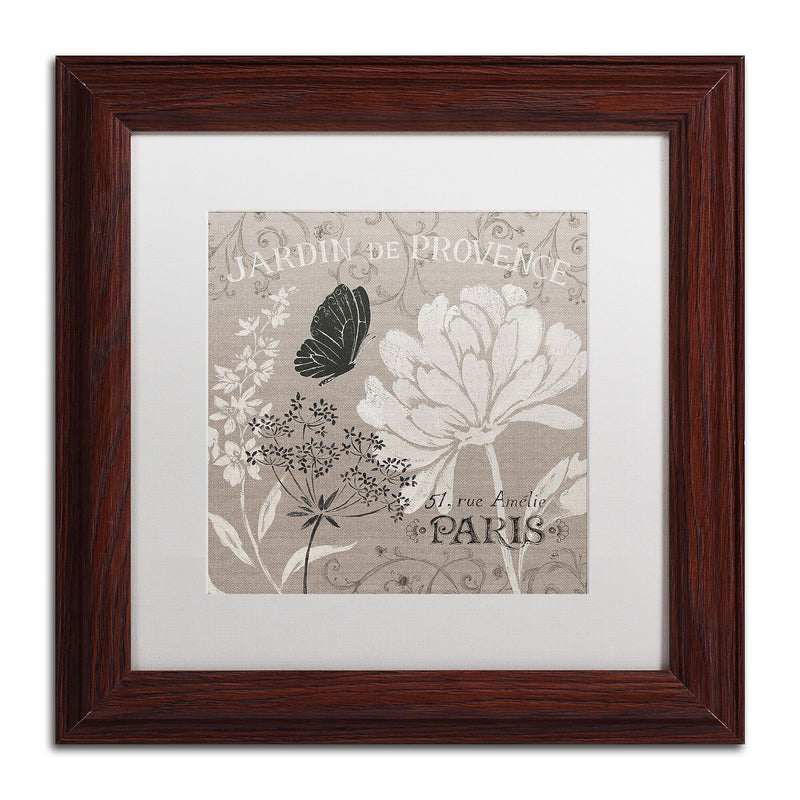 Trademark Fine Art French Linen Garden III by Daphne Brissonnet 11x11 FRM Art, WHT MTD (WAP0102-W1111MF)