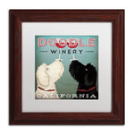 Trademark Fine Art WAP0124-W1111MF "Doodle Wine" by Ryan Fowler 11" x 11" Framed Art, White Matted