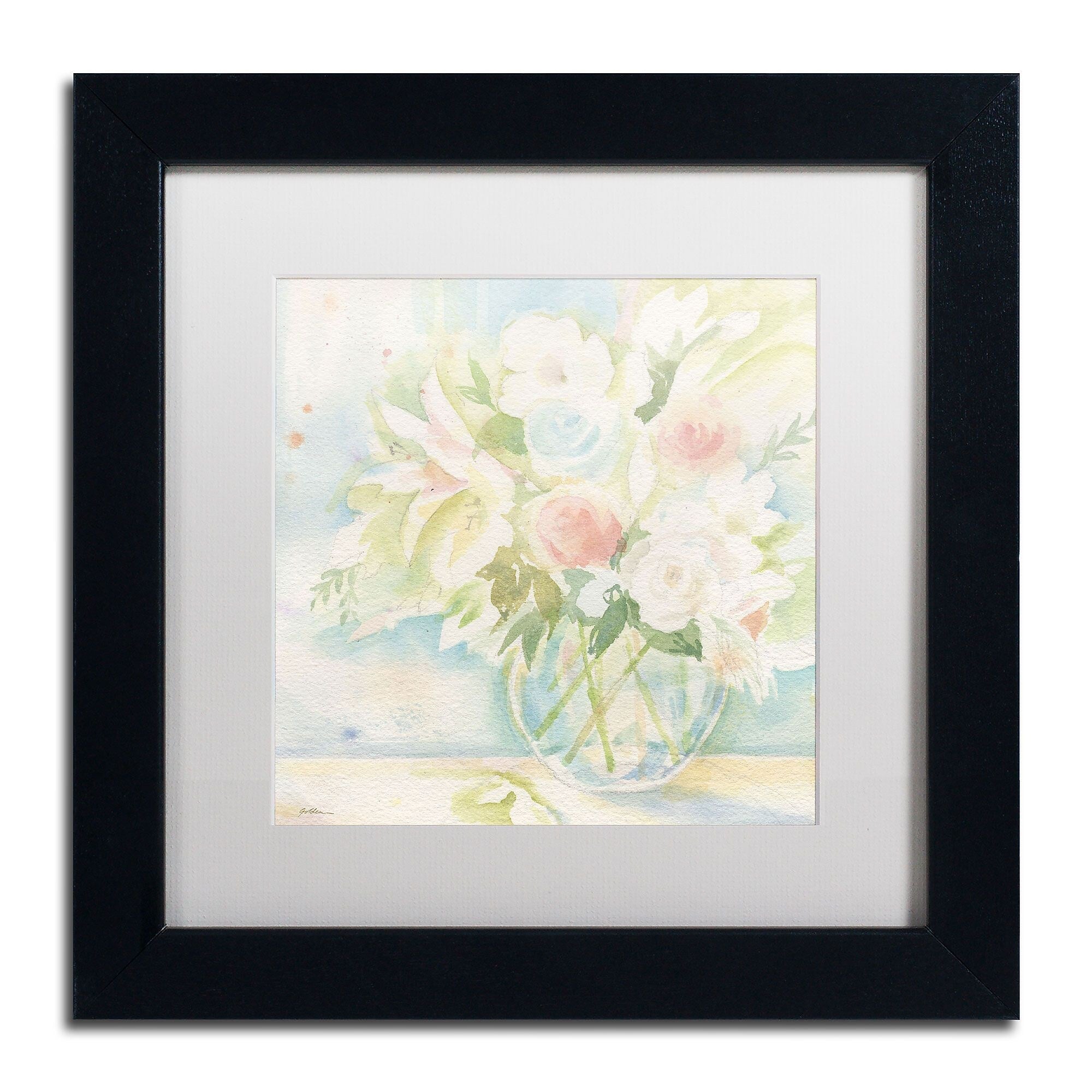 Trademark Fine Art SG5712-B1111MF "Early June Bouquet" by Sheila Golden 11" x 11" FRM Art, WHT MTD