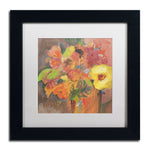 Trademark Fine Art SG5711-B1111MF "Floral Expressions" by Sheila Golden 11" x 11" FRM Art, WHT MTD