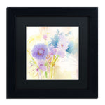 Trademark Fine Art SG5708-B1111BMF "Mixed Blue Bouquet" by Sheila Golden 11" x 11" FRM Art, BLK MTD