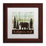 Trademark Fine Art WAP0120-W1111MF "Simple Living Bear" by Michael Mullan 11" x 11" FRM Art, WHT MTD