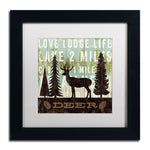 Trademark Fine Art WAP0122-B1111MF "Simple Living Deer" by Michael Mullan 11" x 11" FRM Art, WHT MTD