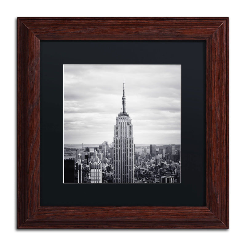 Trademark Fine Art NP0005-W1111BMF "Empire" by Nina Papiorek 11" x 11" Framed Art, Black Matted