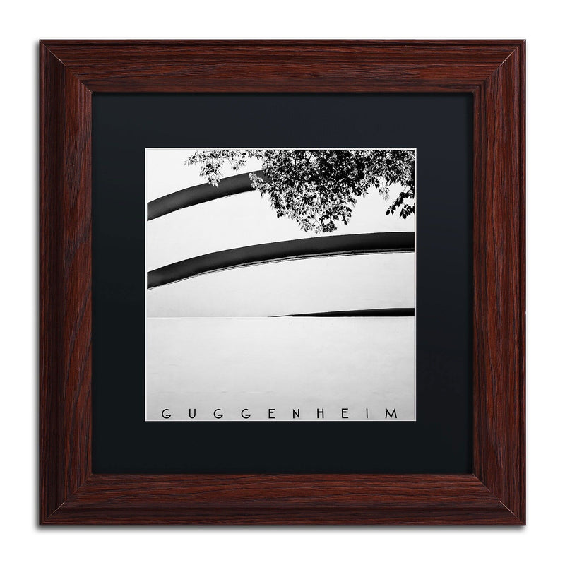 Trademark Fine Art NP0003-W1111BMF "Guggenheim" by Nina Papiorek 11" x 11" Framed Art, Black Matted