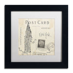 Trademark Fine Art WAP0090-B1111MF Postcard Sketches I by Anne Tavoletti 11x11 FRM Art, WHT MTD
