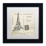 Trademark Fine Art WAP0092-B1111MF Postcard Sketches III by Anne Tavoletti 11x11 FRM Art, WHT MTD