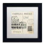 Trademark Fine Art WAP0093-B1111MF Postcard Sketches IV by Anne Tavoletti 11x11 FRM Art, WHT MTD