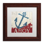 Trademark Fine Art WAP0139-W1111MF "Nautical IV Red" by Wellington Studio 11" x 11" FRM Art, WHT MTD