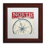 Trademark Fine Art WAP0136-W1111MF "Nautical I Red" by Wellington Studio 11" x 11" FRM Art, WHT MTD
