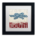 Trademark Fine Art WAP0137-B1111MF "Nautical II Red" by Wellington Studio 11" x 11" FRM Art, WHT MTD