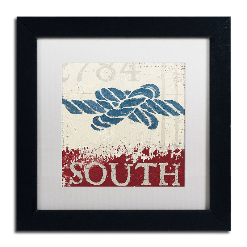 Trademark Fine Art WAP0137-B1111MF "Nautical II Red" by Wellington Studio 11" x 11" FRM Art, WHT MTD