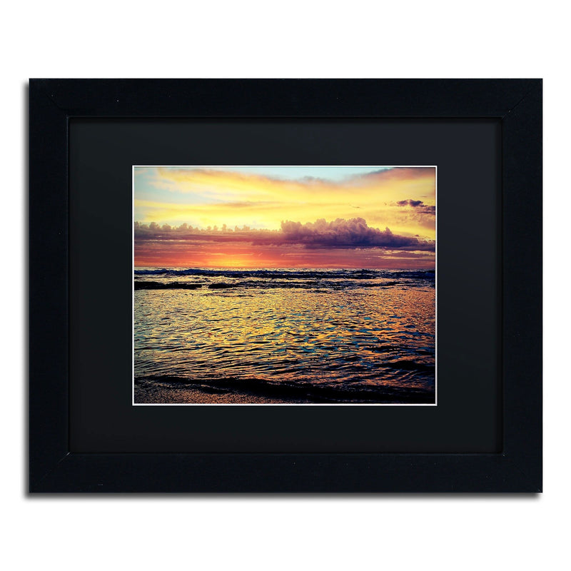 Trademark Fine Art BC0131-B1114BMF Morning Glory by Beata Czyzowska Young 11x14 FRM Art, BLK MTD