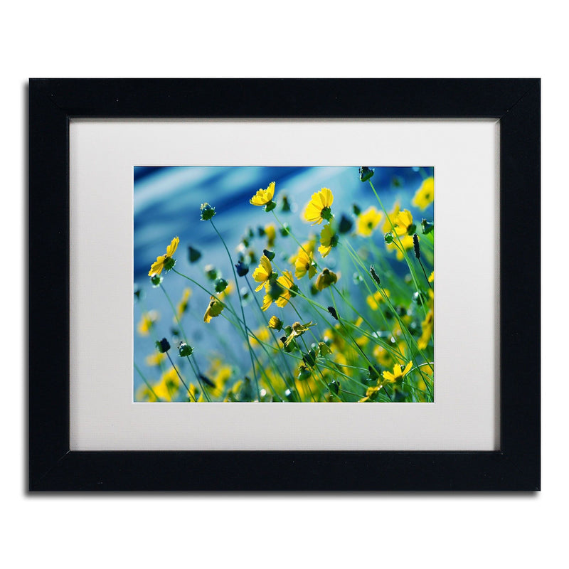 Trademark Fine Art BC0141-B1114MF Power in Flower by Beata Czyzowska Young 11x14 FRM Art, WHT MTD
