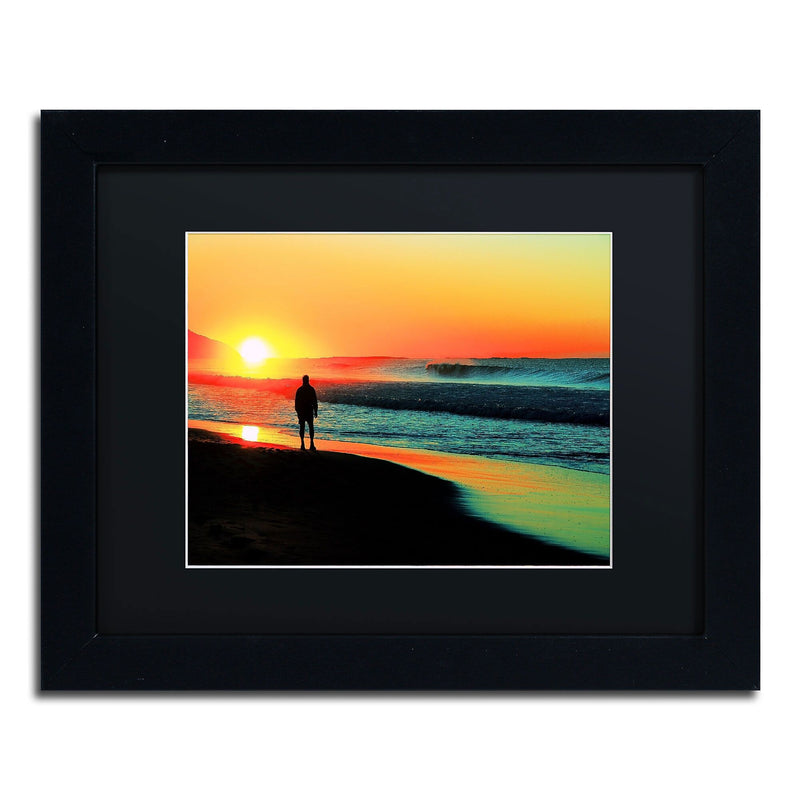 Trademark Fine Art BC0148-B1114BMF Sunrise Walking by Beata Czyzowska Young 11x14 FRM Art, BLK MTD