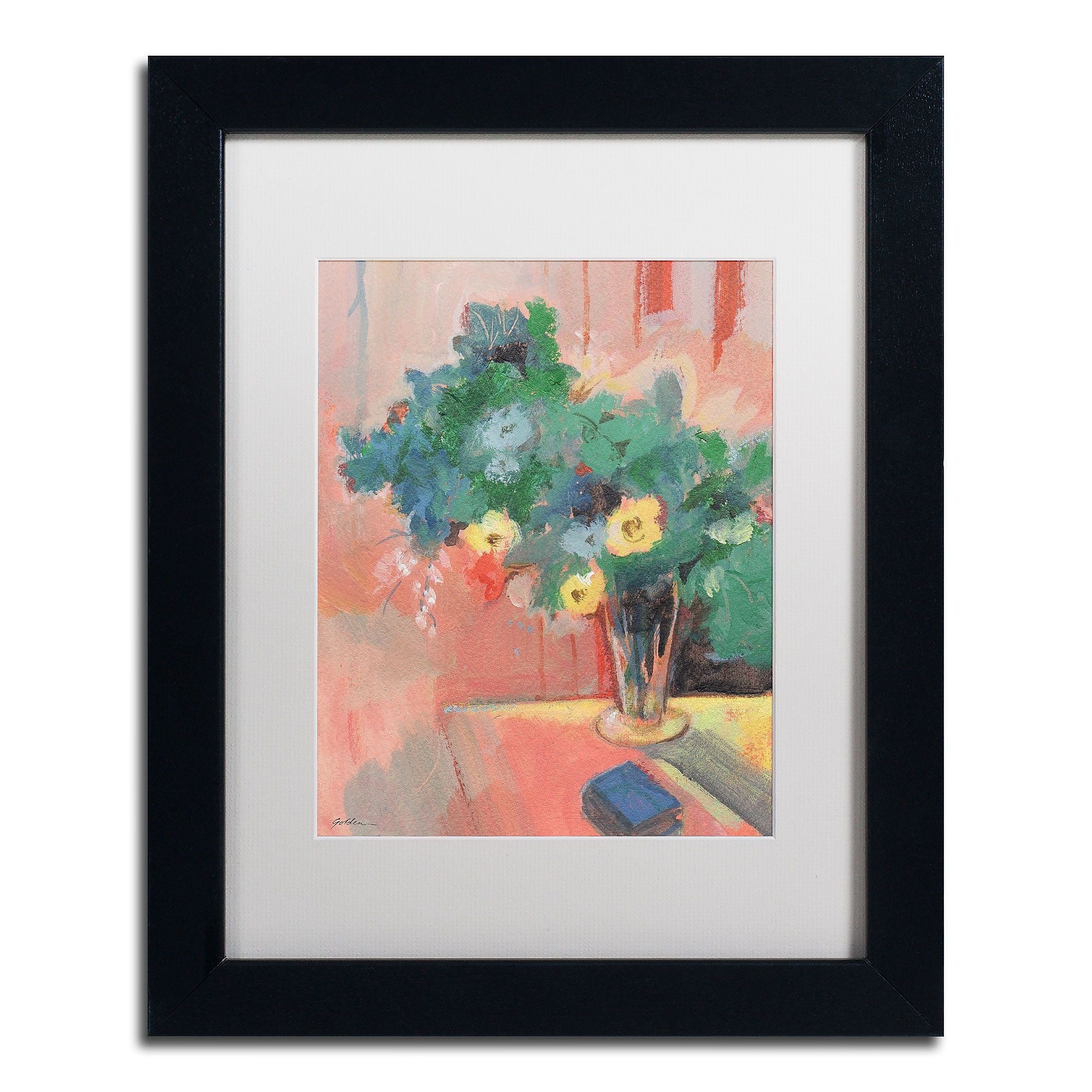 Trademark Fine Art SG5710-B1114MF "Bouquet for Bonnard" by Sheila Golden 14" x 11" FRM Art, WHT MTD