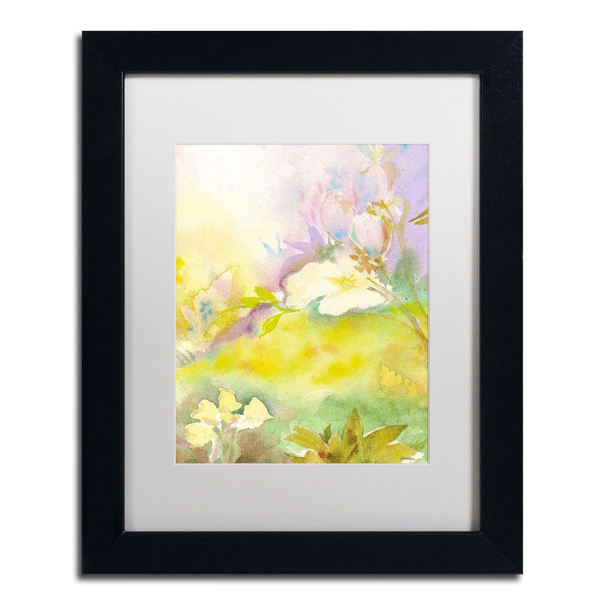 Trademark Fine Art SG5701-B1114MF "Enchanted" by Sheila Golden 14" x 11" Framed Art, White Matted