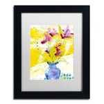 Trademark Fine Art SG5697-B1114MF Purple Blooms in Sunlight by Sheila Golden 14x11 FRM Art, WHT MTD