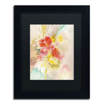 Trademark Fine Art SG5698-B1114BMF "Red Flower Shadows" by Sheila Golden 14" x 11" FRM Art, BLK MTD