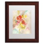 Trademark Fine Art SG5698-W1114MF "Red Flower Shadows" by Sheila Golden 14" x 11" FRM Art, WHT MTD