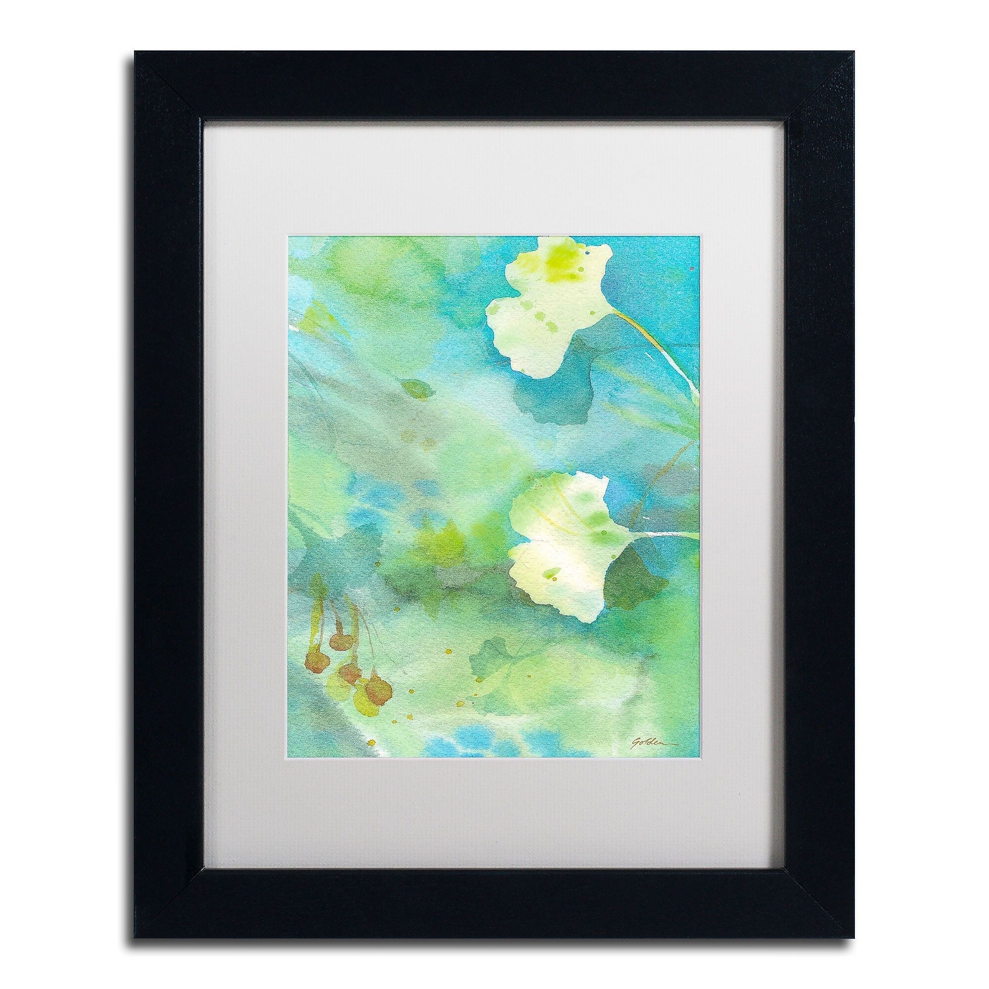 Trademark Fine Art SG5709-B1114MF "Sweet Memory" by Sheila Golden 14" x 11" Framed Art, White Matted