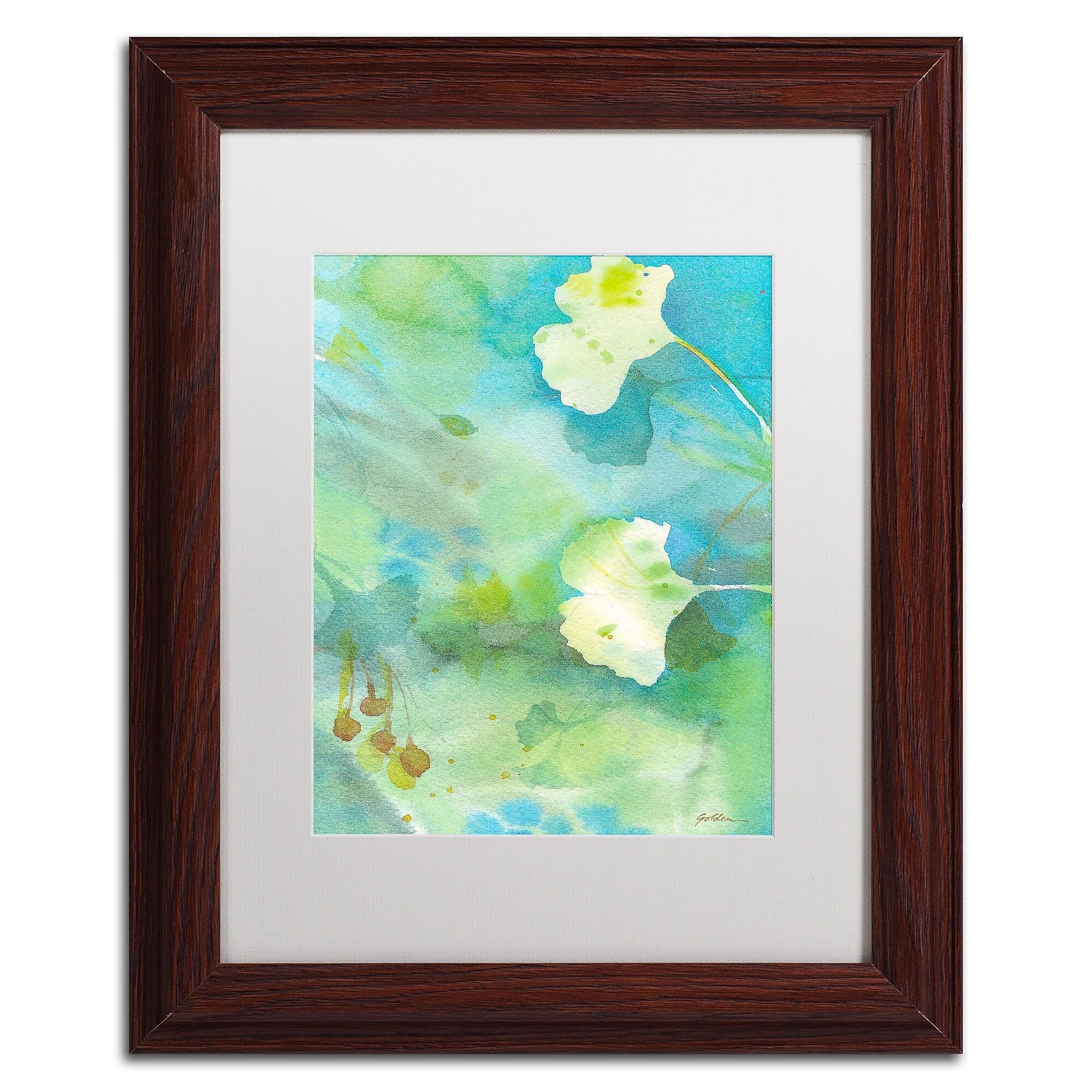 Trademark Fine Art SG5709-W1114MF "Sweet Memory" by Sheila Golden 14" x 11" Framed Art, White Matted