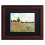 Trademark Fine Art Wild Poppies Near Argenteuil by Claude Monet 11x14 FRM Art, BLK MTD (BL0082-W1114BMF)