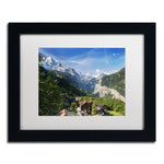Trademark Fine Art A New Day in the Swiss Alps by Philippe Sainte-Laudy 11x14 FRM Art, WHT MTD (PSL0295-B1114MF)